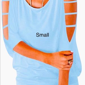 Women’s 3/4” Sleeved Cold Shoulder Tunic Top